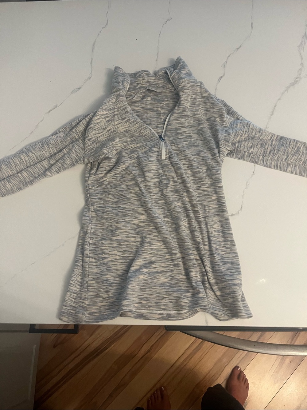 Columbia Heathered Gray Quarter-Zip Pullover